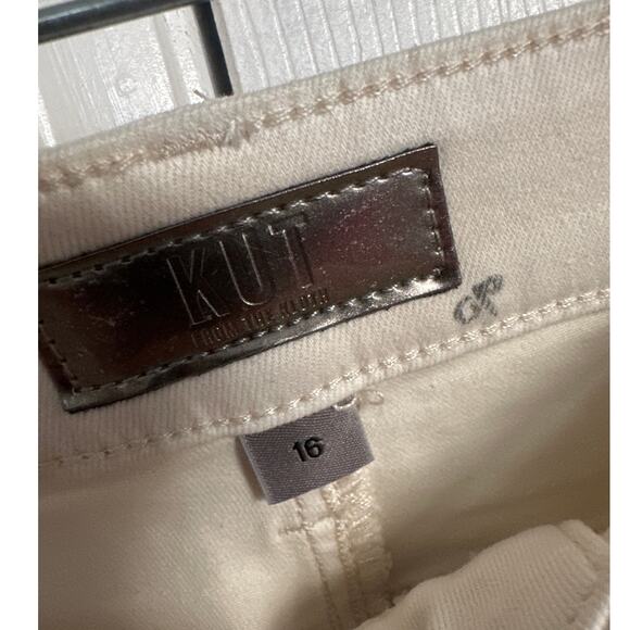 NWT Kut from the Kloth Reese High Rise Reese Ankle Straight Metallic Silver - Picture 3 of 9